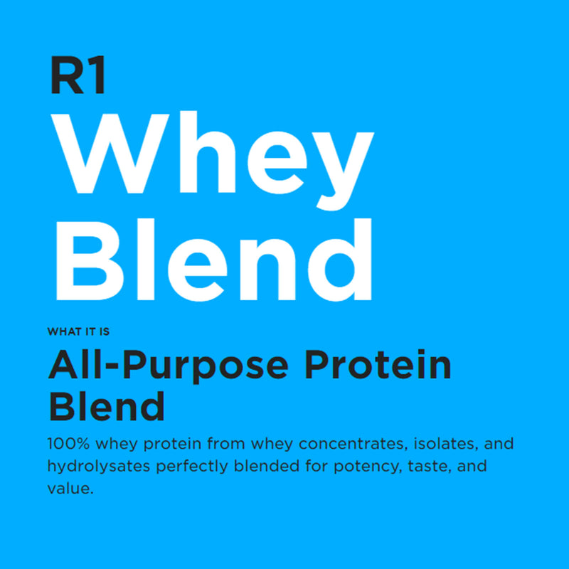 CLEARANCE! R1 Whey Blend 26 Servings Chocolate Fudge 2.01 lbs, BEST BY 08/2024 - DailyVita