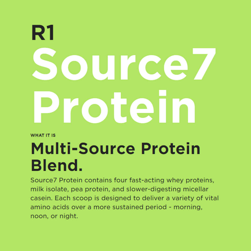 CLEARANCE! R1 Source7 Protein 58 Servings Salted Caramel 4.99 lbs, BEST BY 01/2026 - DailyVita