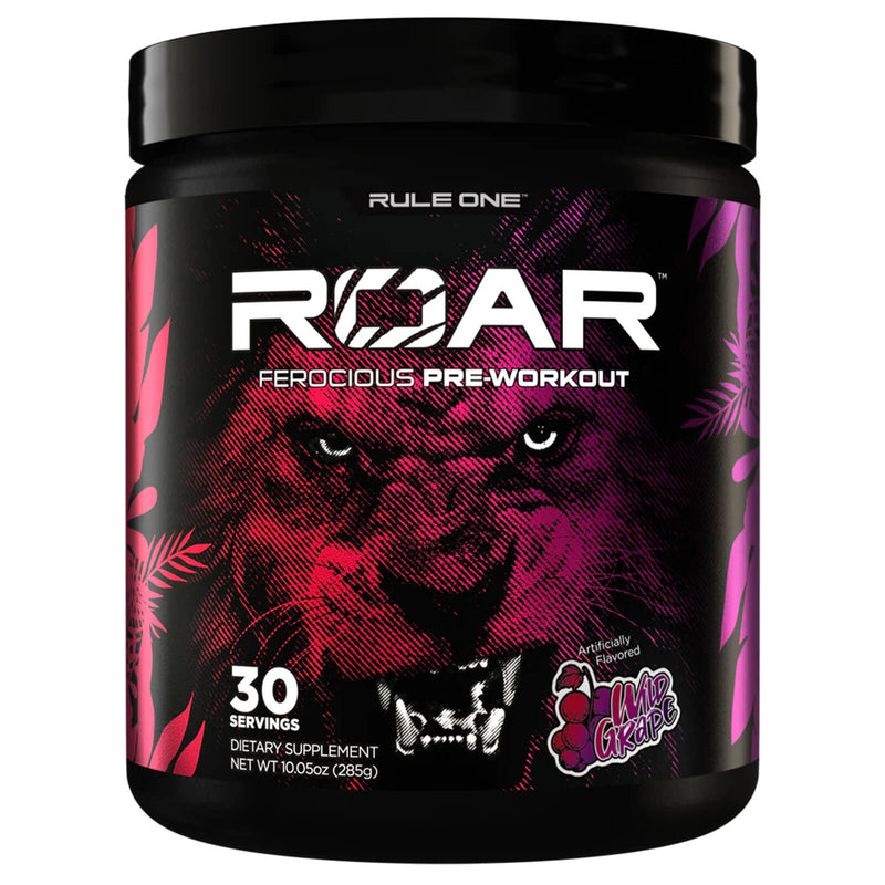 CLEARANCE! R1 Roar Pre Workout 30 Servings Wild Grape 285 g, BEST BY 02/2026 - DailyVita