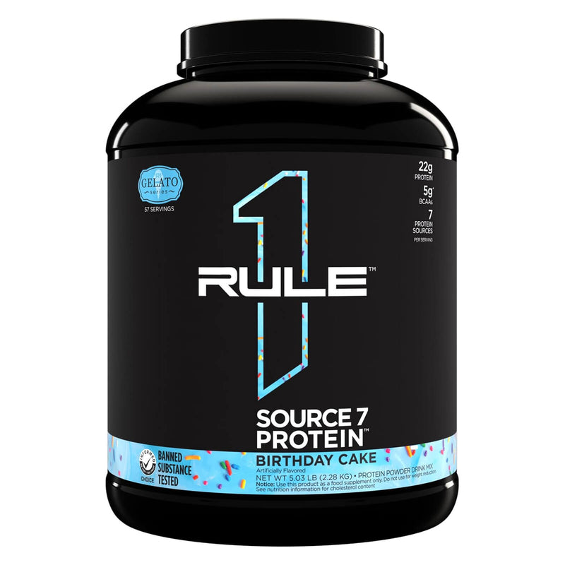 R1 Source7 Protein - 57 Servings - Birthday Cake 5.03 lbs - DailyVita