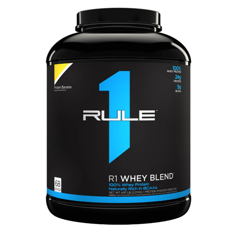 CLEARANCE! R1 Whey Blend 68 Servings Frozen Banana 4.87 lbs, BEST BY 03/2024 - DailyVita