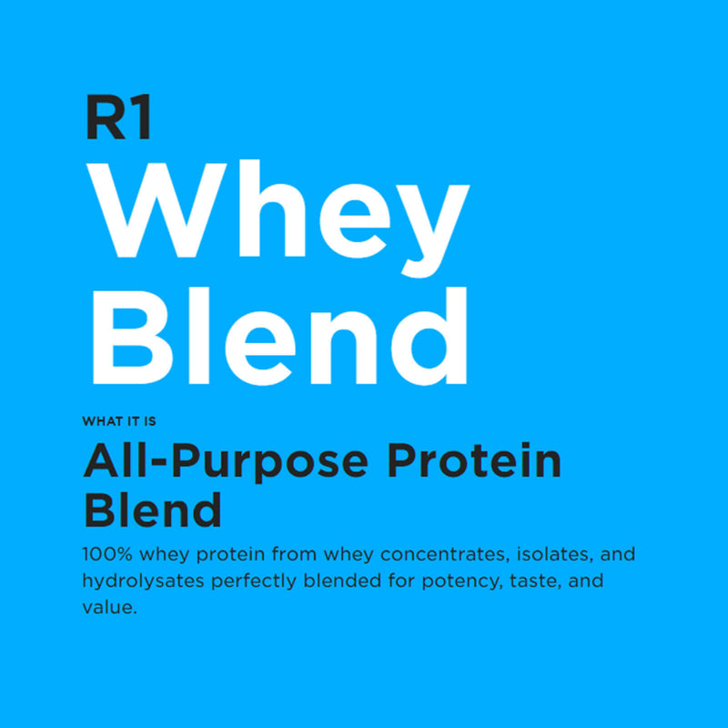 CLEARANCE! R1 Whey Blend 68 Servings Frozen Banana 4.87 lbs, BEST BY 03/2024 - DailyVita