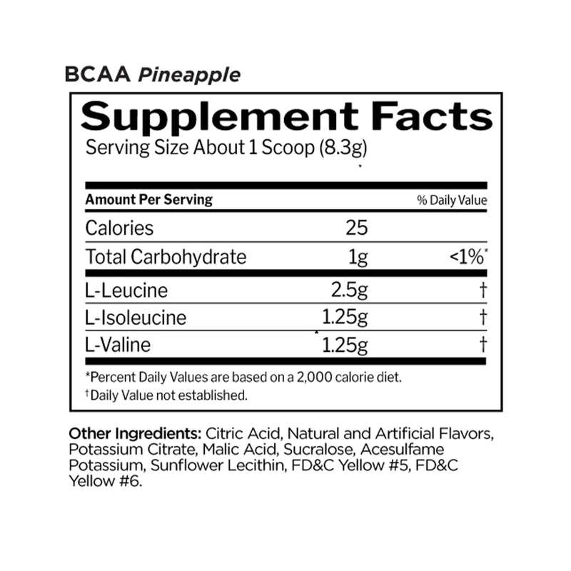 R1 BCAAs Branched Chain Amino Acids 30 Servings Pineapple Blast 213 g