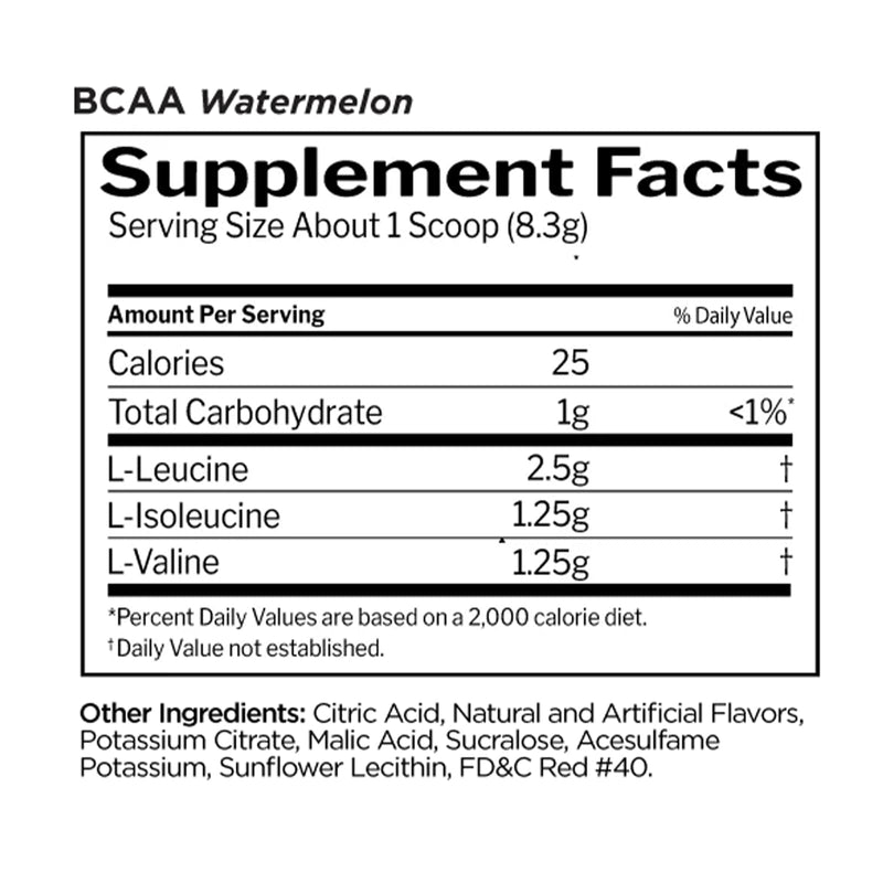 R1 BCAAs Branched Chain Amino Acids 30 Servings Watermelon Splash 216 g