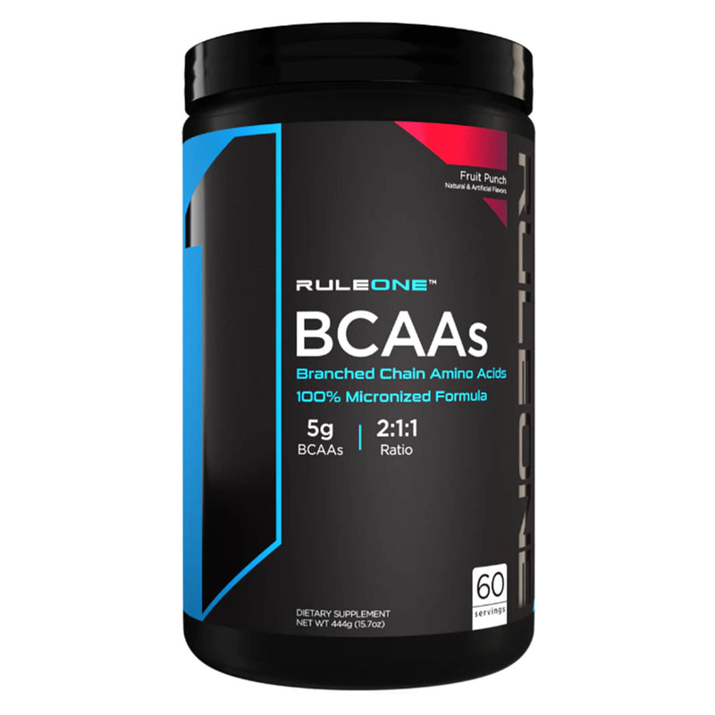 CLEARANCE! R1 BCAAs Branched Chain Amino Acids 60 Servings Fruit Punch 444 g, BEST BY 04/2024 - DailyVita
