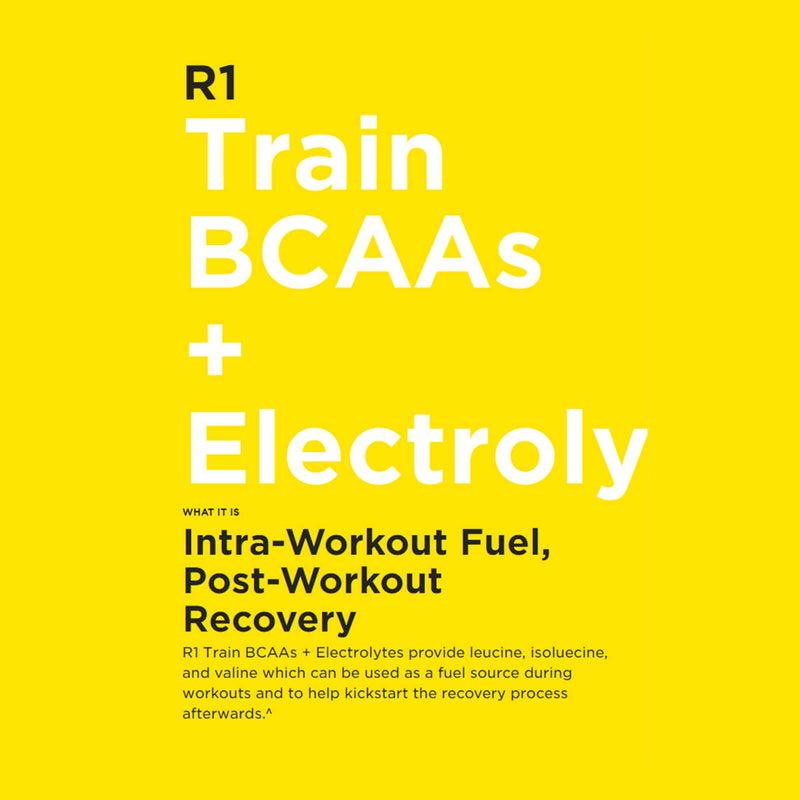 R1 Train BCAAs Stim Free Intra Workout 30 Servings Blue Raspberry 450 g - DailyVita