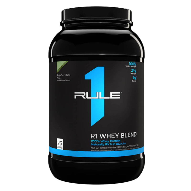 CLEARANCE! R1 Whey Blend 25 Servings Mint Chocolate Chip 1.96 lbs, BEST BY 02/2026 - DailyVita
