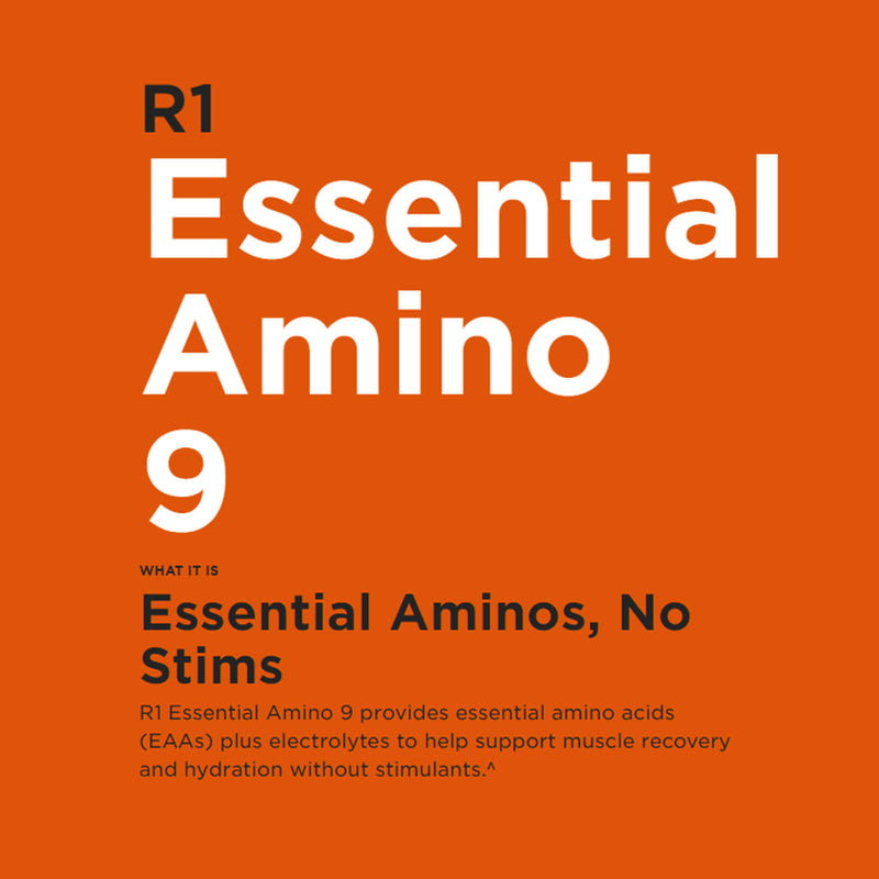 R1 Essential Amino 9 Essential Amino Acids & Hydration 30 Servings Blue Razz Lemonade 345 g