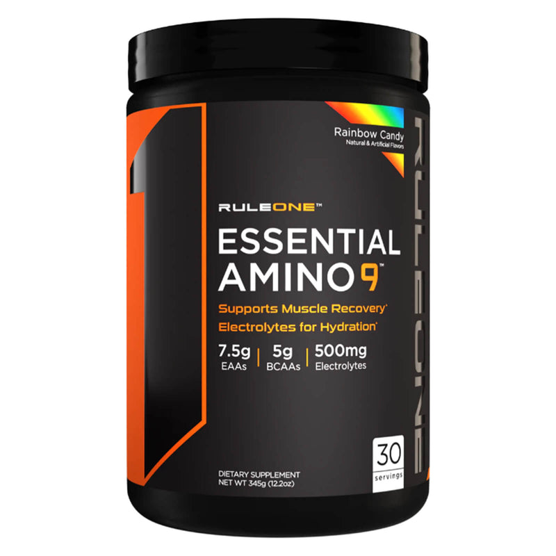 CLEARANCE! R1 Essential Amino 9 Essential Amino Acids & Hydration 30 Servings Rainbow Candy 345 g, BEST BY 06/2024 - DailyVita