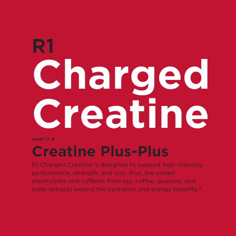 R1 Charged Creatine Energized Creatine 30 Servings Blue Razz Lemonade 270 g - DailyVita