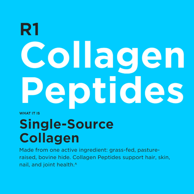 CLEARANCE! R1 Collagen Peptides Hydrolyzed 28 Servings Pink Lemonade 336 g, BEST BY 02/2025