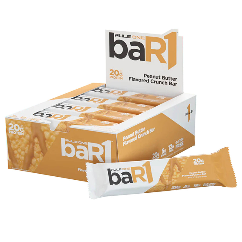 RULE ONE, BAR1 Crunch Bar - Peanut Butter - Single Bar - DailyVita