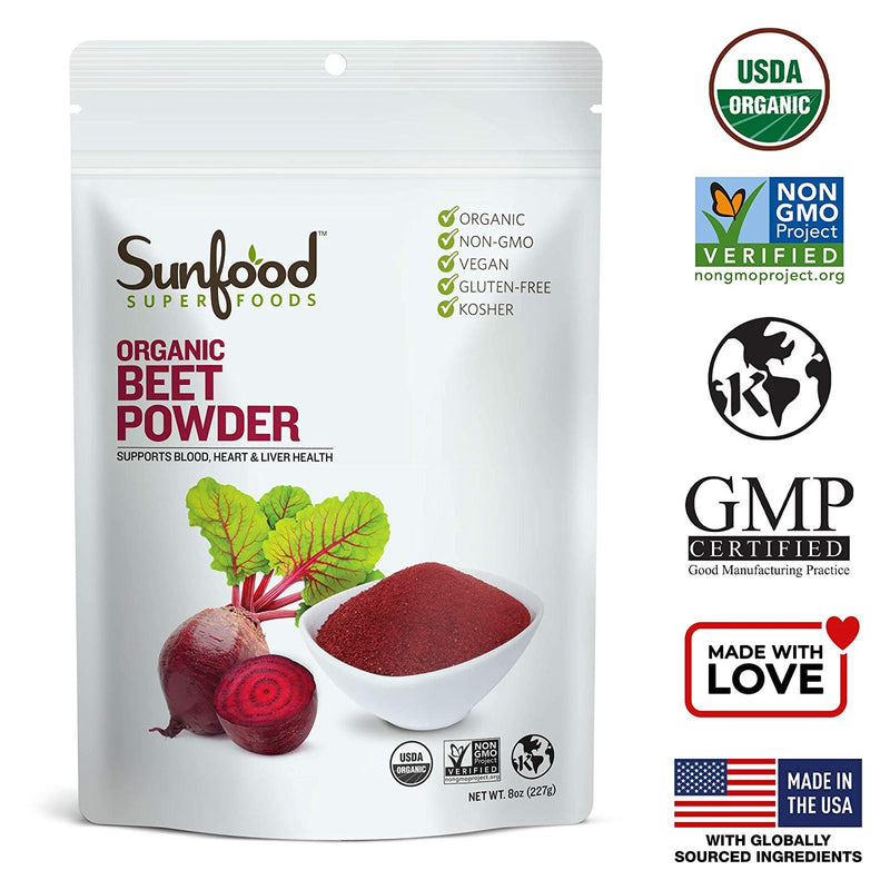 CLEARANCE! Sunfood Beet Powder 8 oz, BEST BY 03/2026 - DailyVita