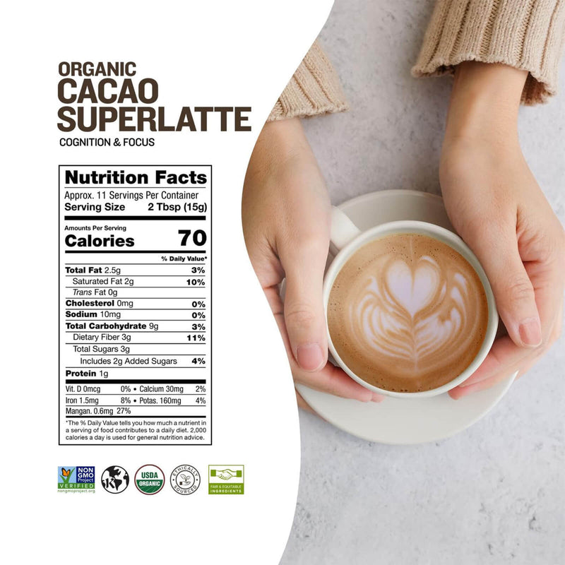 Sunfood Super Foods Organic Cacao SuperLatte - 6 oz