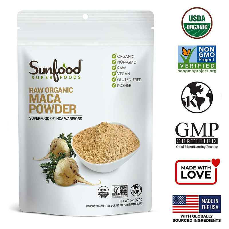 CLEARANCE! Sunfood Maca Powder 8 oz, BEST BY 11/2025 - DailyVita