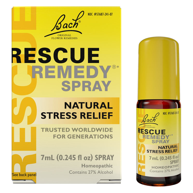 Bach RESCUE REMEDY Spray, Natural Stress Relief, 0.245 fl oz (7mL) - DailyVita