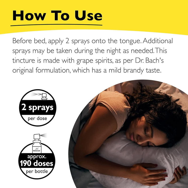 Bach RESCUE SLEEP Spray, Natural Sleep Aid, 0.7 fl oz (20mL) - DailyVita