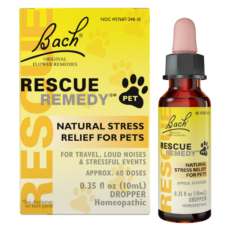 Bach RESCUE REMEDY Pet Dropper, Natural Stress Relief 0.35 fl oz (10mL) - DailyVita
