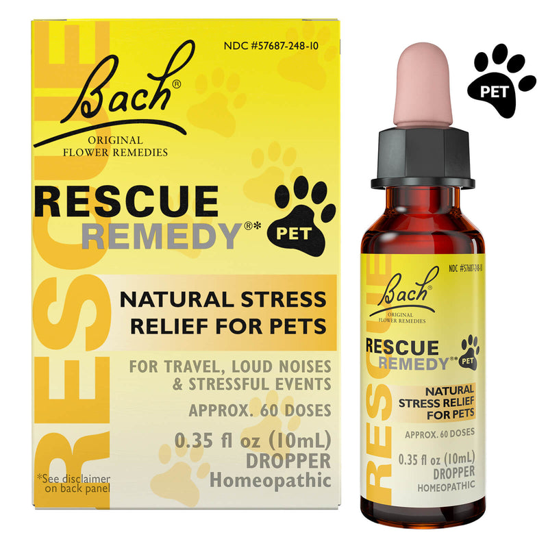 Bach RESCUE REMEDY Pet Dropper, Natural Stress Relief 0.35 fl oz (10mL)