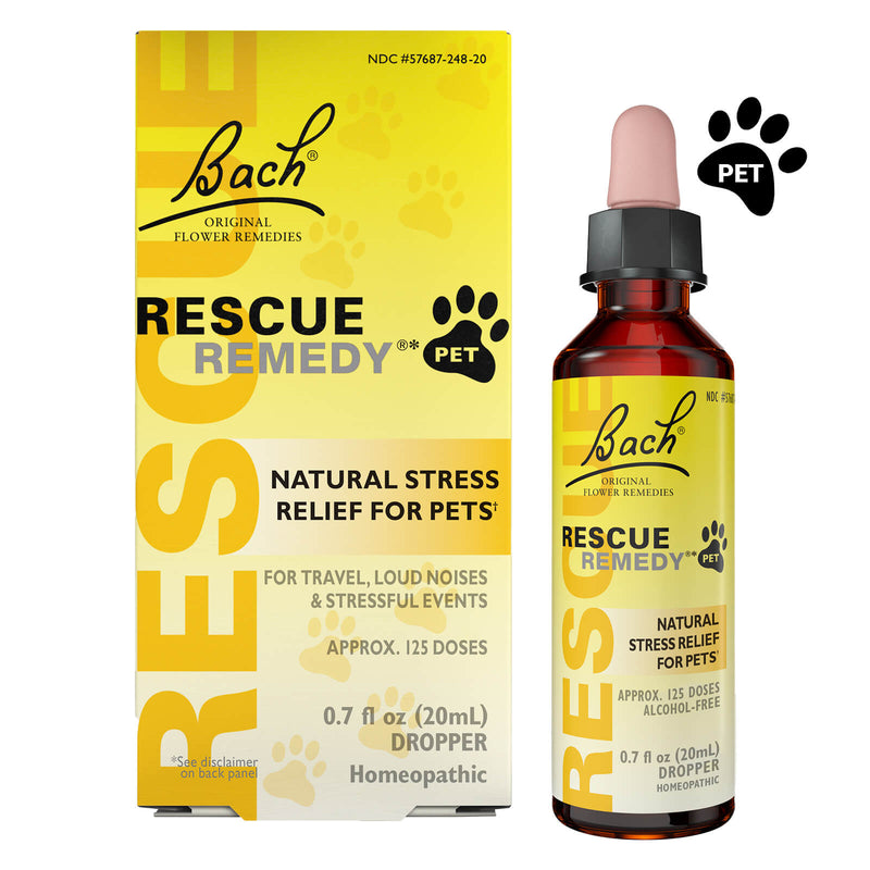 Bach RESCUE REMEDY Pet Dropper, Natural Stress Relief 0.7 fl oz (20mL)