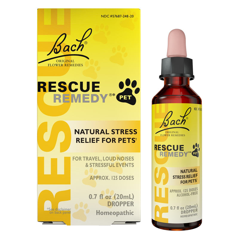 Bach RESCUE REMEDY Pet Dropper, Natural Stress Relief 0.7 fl oz (20mL) - DailyVita