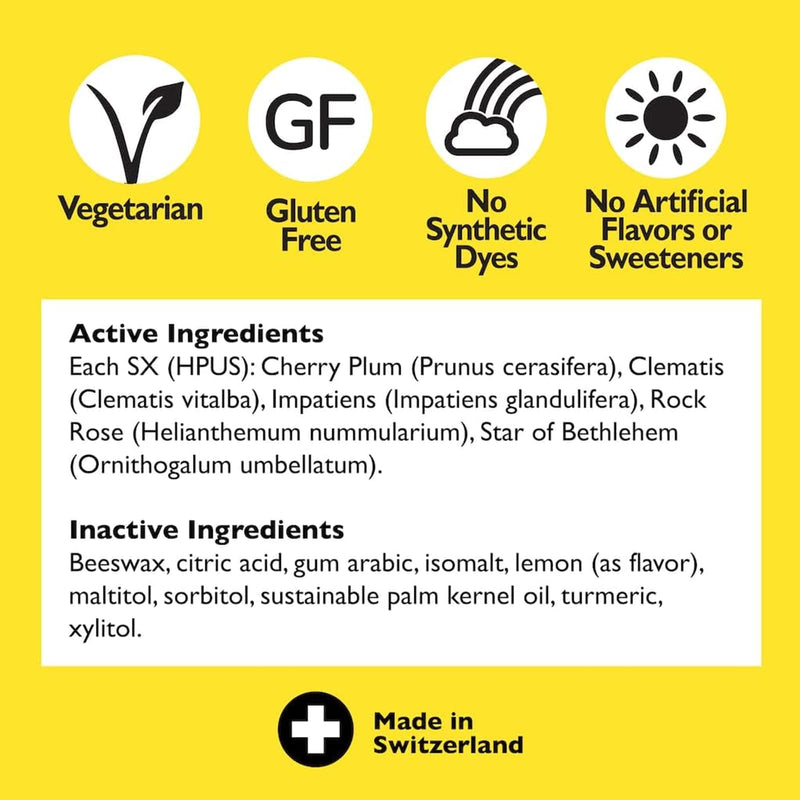 CLEARANCE! Bach RESCUE Pastilles, Natural Stress Relief, Lemon 1.7 oz, BEST BY 12/2025 - DailyVita