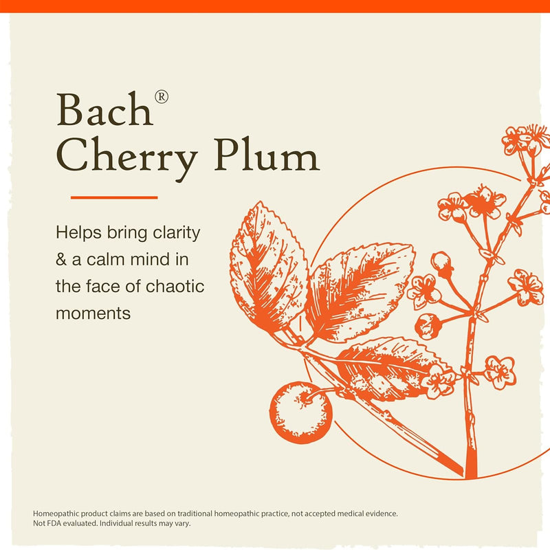 Bach Original Flower Remedies Cherry Plum, Be In Control 0.7 fl. oz. (20mL)