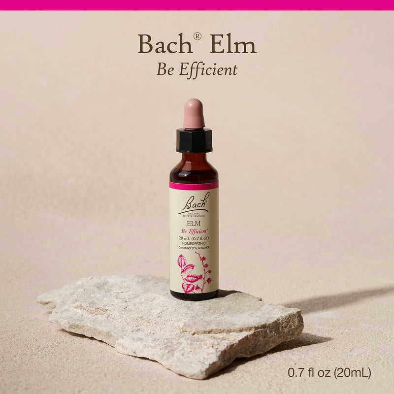 Bach Original Flower Remedies Elm, Be Efficient 0.7 fl. oz. (20mL)