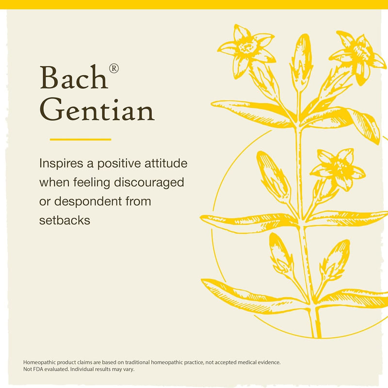 Bach Original Flower Remedies Gentian, Accept Setbacks 0.7 fl oz. (20mL) - DailyVita