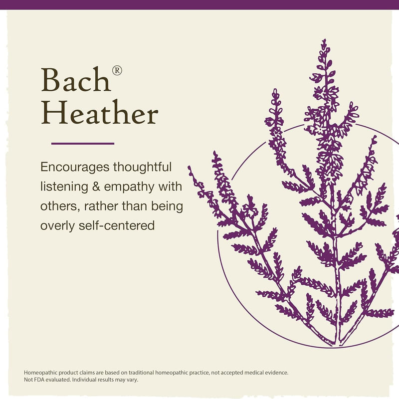 Bach Original Flower Remedies Heather, Empathize & Listen 0.7 fl. oz. (20mL) - DailyVita