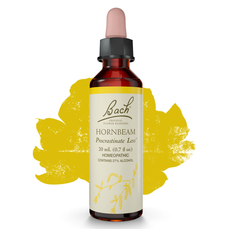 Bach Original Flower Remedies Hornbeam, Procrastinate Less 0.7 fl. oz. (20mL)