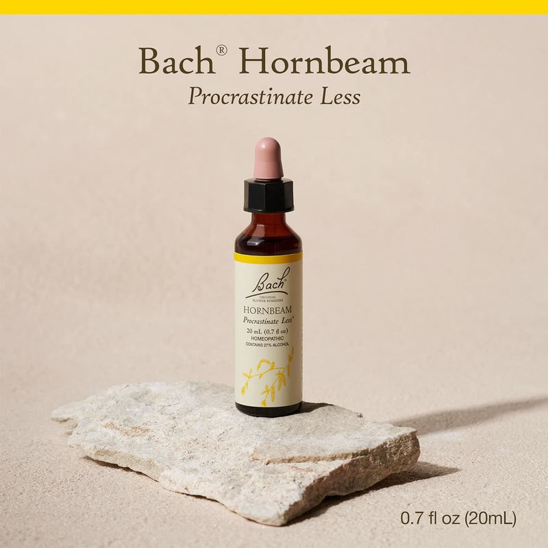 Bach Original Flower Remedies Hornbeam, Procrastinate Less 0.7 fl. oz. (20mL)