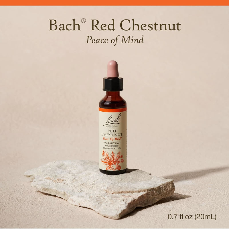 Bach Original Flower Remedies Red Chestnut, Peace of Of Mind 0.7 fl. oz. (20mL)