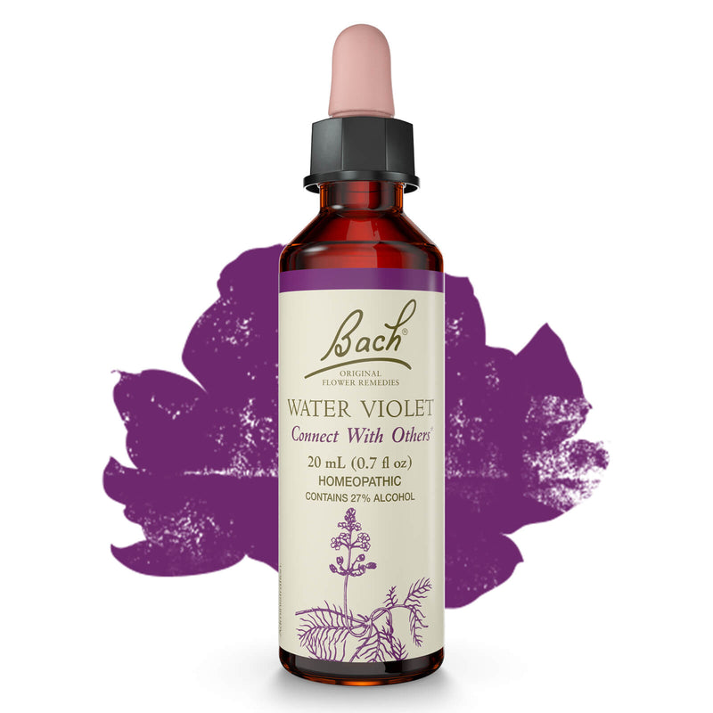 Bach Original Flower Remedies Water Violet, Connect With Others 0.7 fl. oz. (20mL)