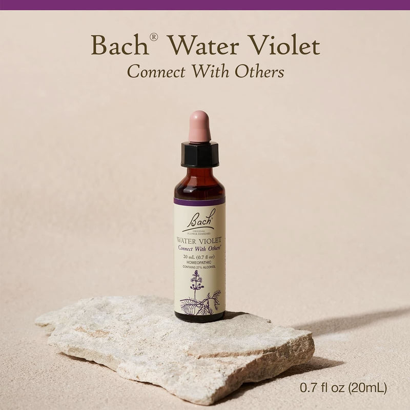 Bach Original Flower Remedies Water Violet, Connect With Others 0.7 fl. oz. (20mL)