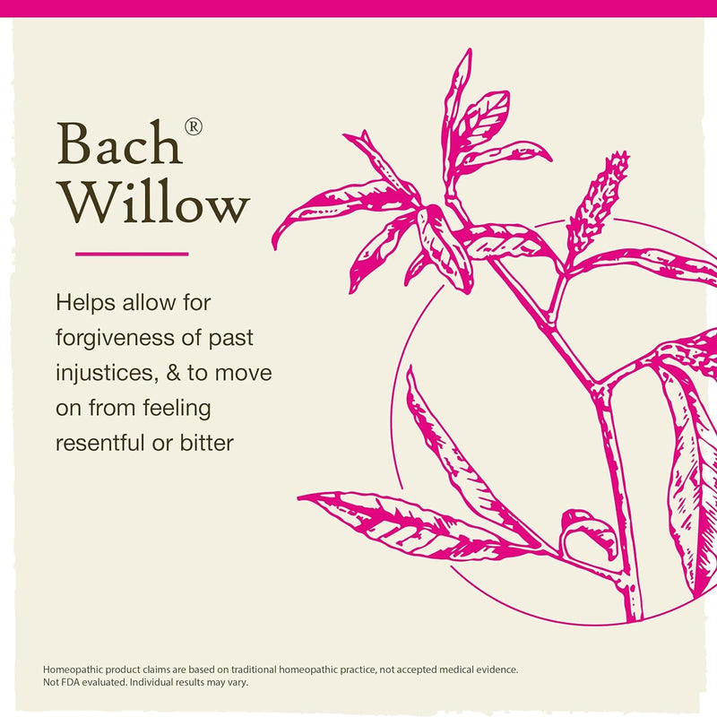 Bach Original Flower Remedies Willow, Forgive & Forget 0.7 fl. oz. (20mL)