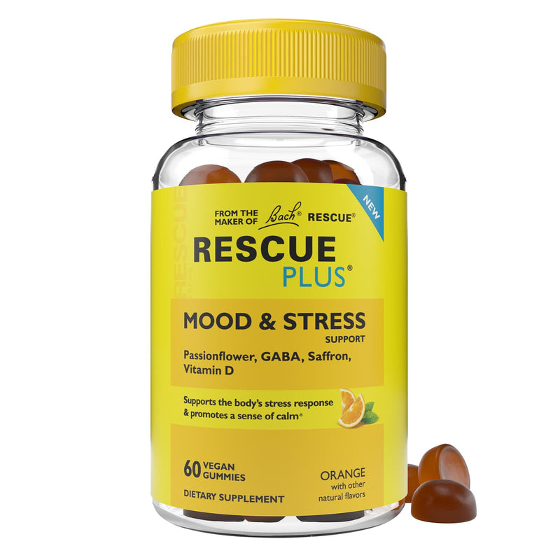CLEARANCE! Bach Rescue Plus Mood & Stress Support Gummies 60ct, BEST BY 08/2025 - DailyVita