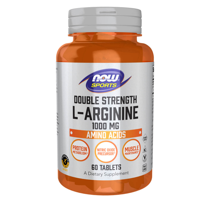 Now Foods L-Arginine 1000 mg, Double Strength 60 Tablets - DailyVita