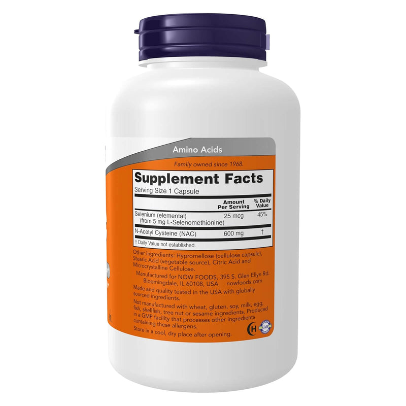 NOW Foods N-Acetyl Cysteine (NAC) 600 mg 250 Veg Capsules