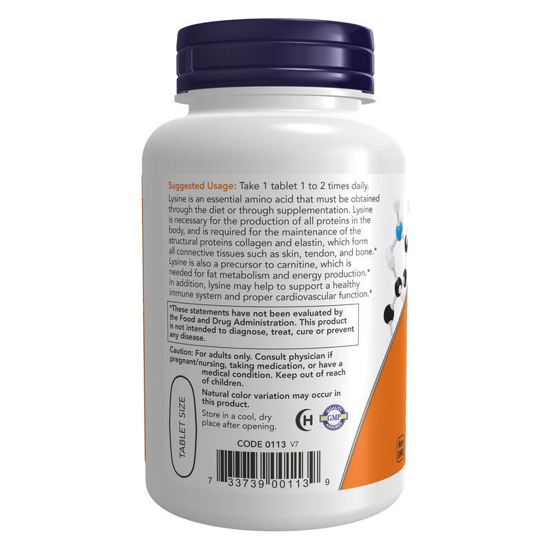 CLEARANCE! NOW Foods L-Lysine Double Strength 1000 mg 100 Tablets, DENT