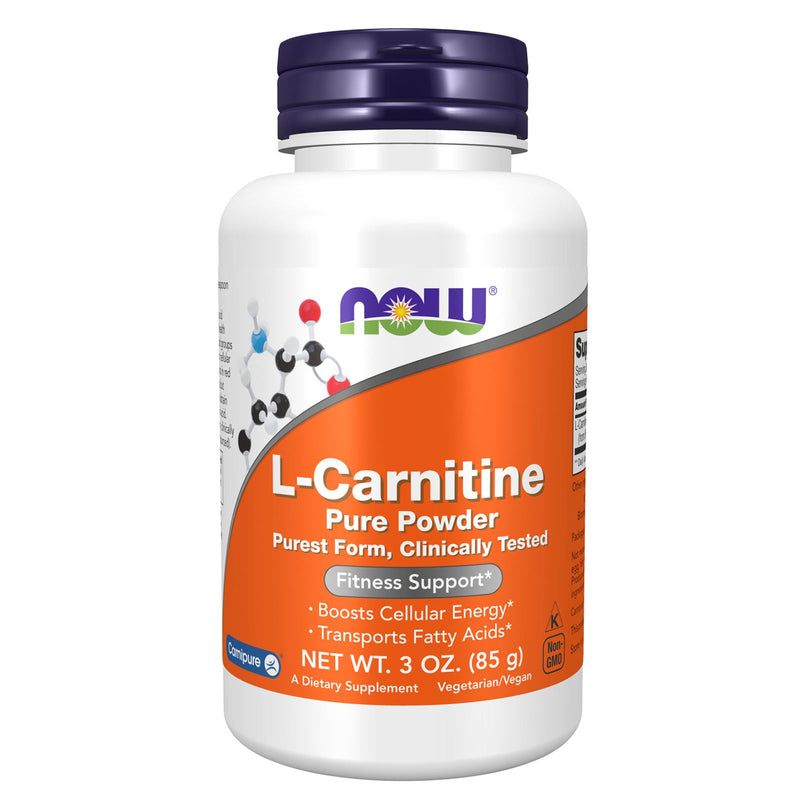 CLEARANCE! NOW Foods L-Carnitine Pure Powder 3 oz - SUPER DEAL!, BEST BY 03/2025