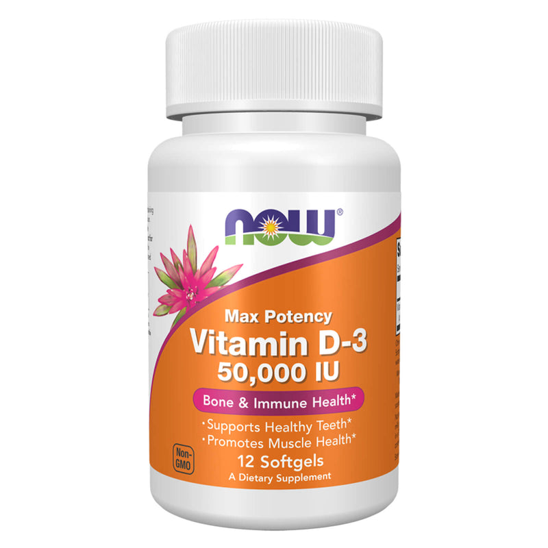 NOW Foods Vitamina D-3 50.000 UI 12 Softgels