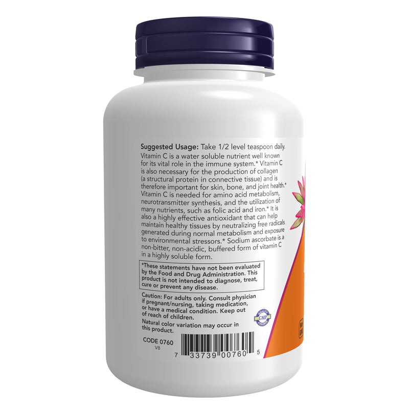 CLEARANCE! NOW Foods Sodium Ascorbate Powder 8 oz, DENT