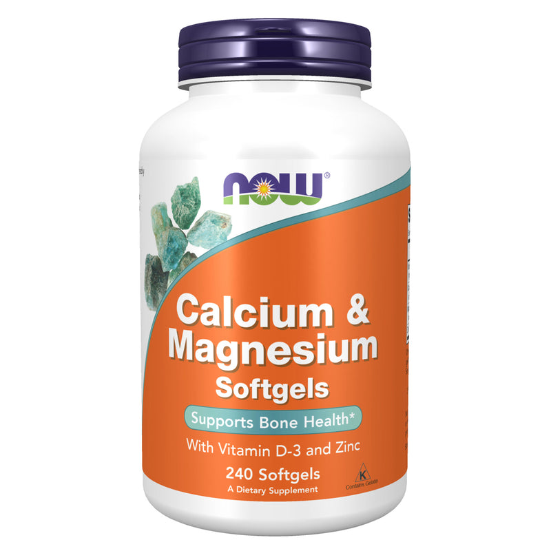 CLEARANCE! NOW Foods Calcium & Magnesium 240 Softgels, BEST BY 01/2026 - DailyVita