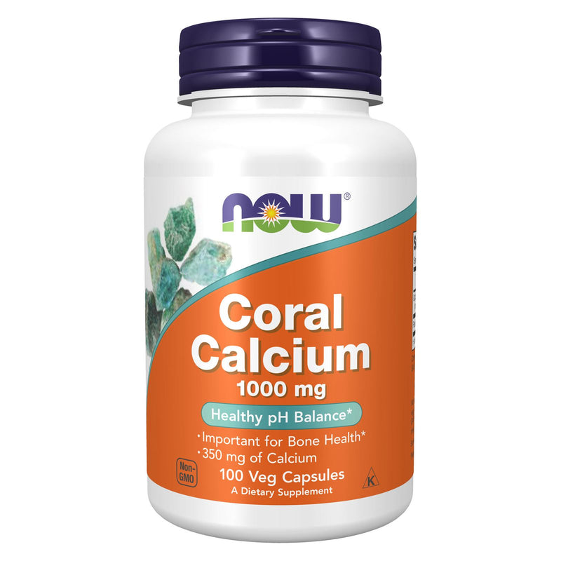 CLEARANCE! NOW Foods Coral Calcium 1000 mg 100 Veg Capsules, DENT - DailyVita
