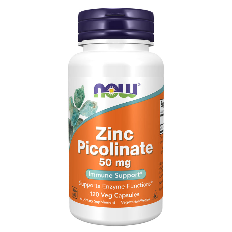 CLEARANCE! NOW Foods Zinc Picolinate 50 mg 120 Veg Capsules, DENT