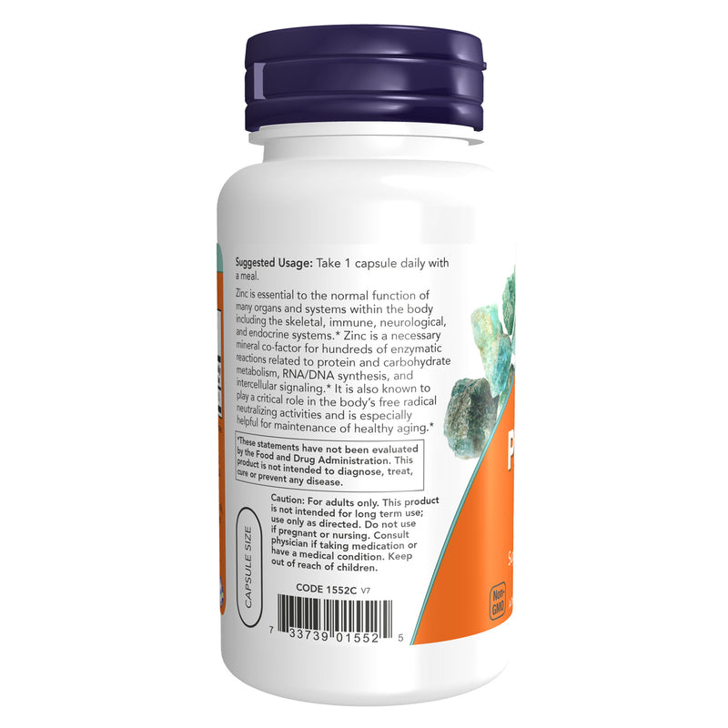 CLEARANCE! NOW Foods Zinc Picolinate 50 mg 120 Veg Capsules, DENT