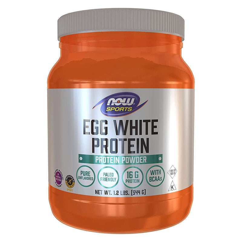 CLEARANCE! NOW Foods Egg White Protein Unflavored Powder 1.2 lb, DENT - DailyVita