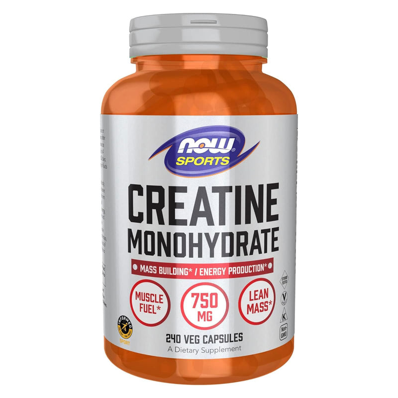 NOW Foods Creatine Monohydrate 750 mg 240 Veg Caps - DailyVita
