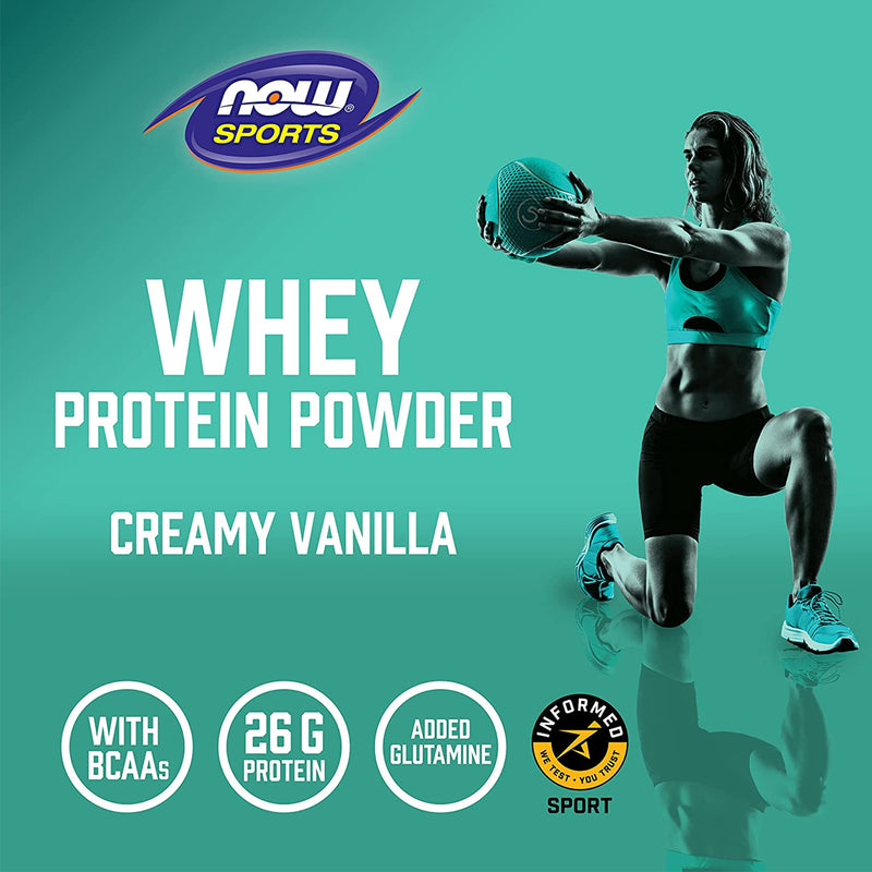 CLEARANCE! NOW Foods Whey Protein Creamy Vanilla Powder 6 lbs., BEST BY 04/2025